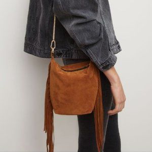 All Saints suede fringe bag